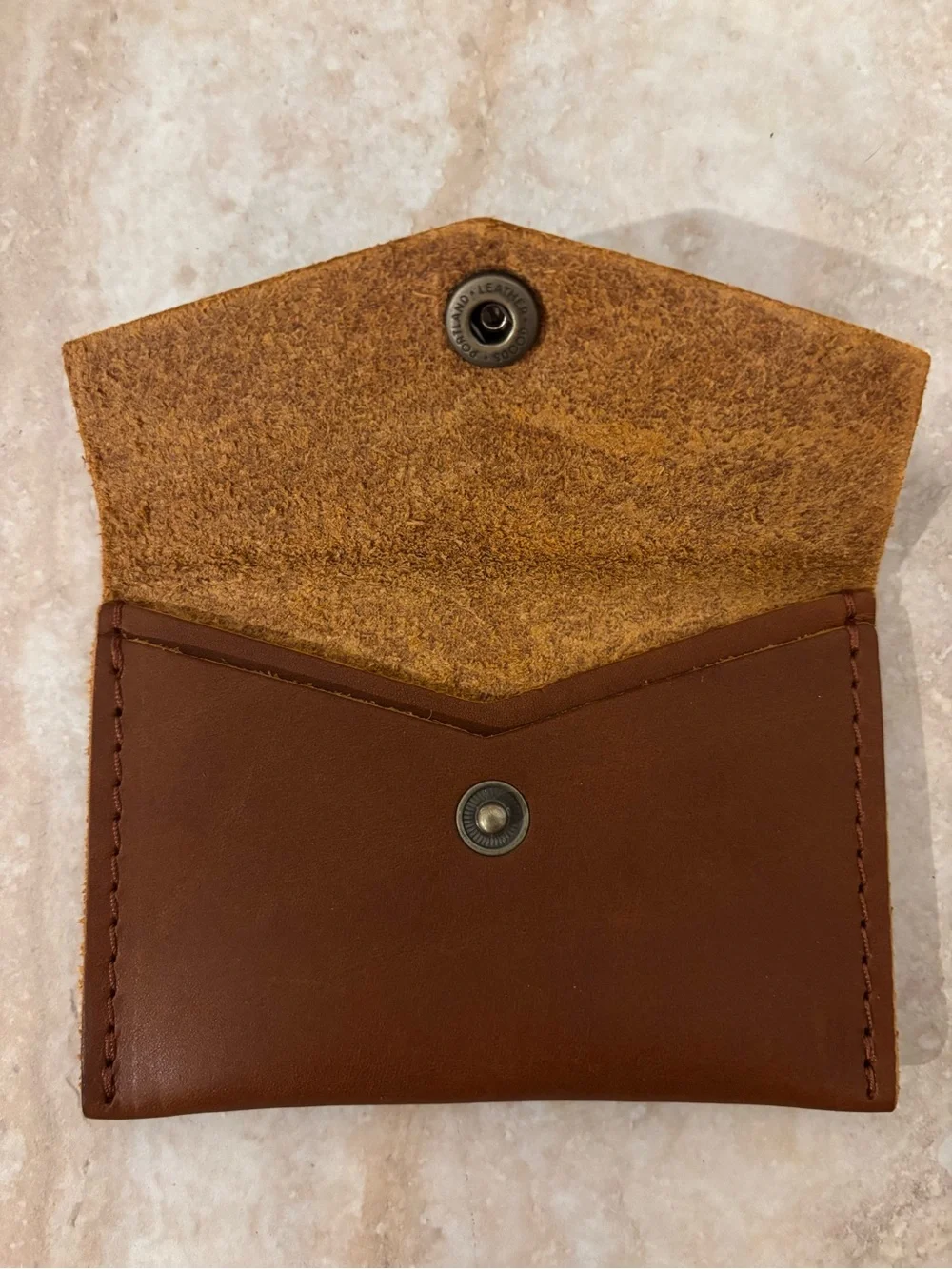 Portland Leather mini Envelope Card Wallet
